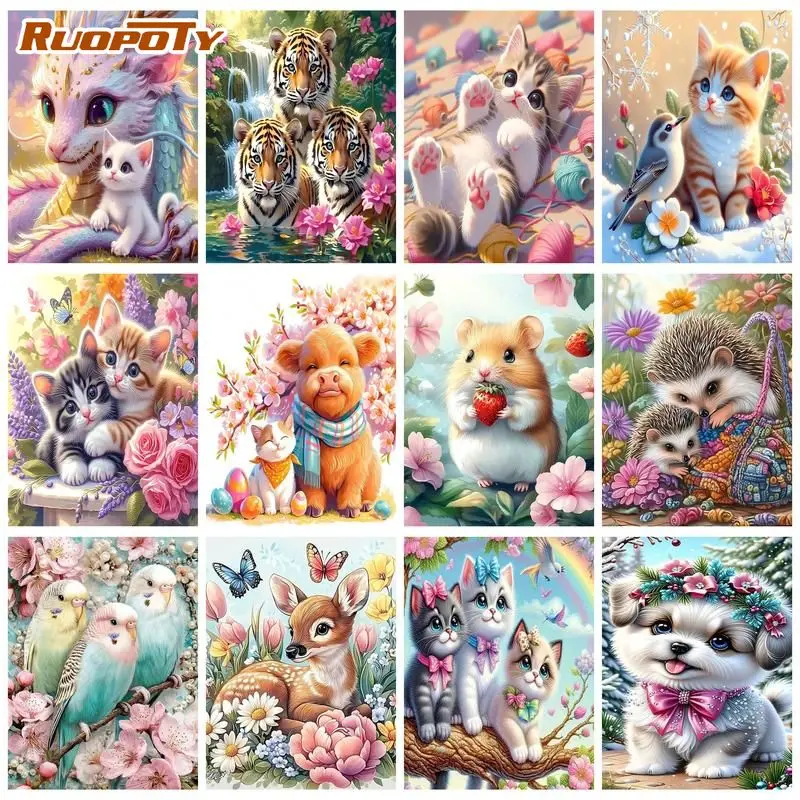 Hamster sur fond crème — kit peinture animal